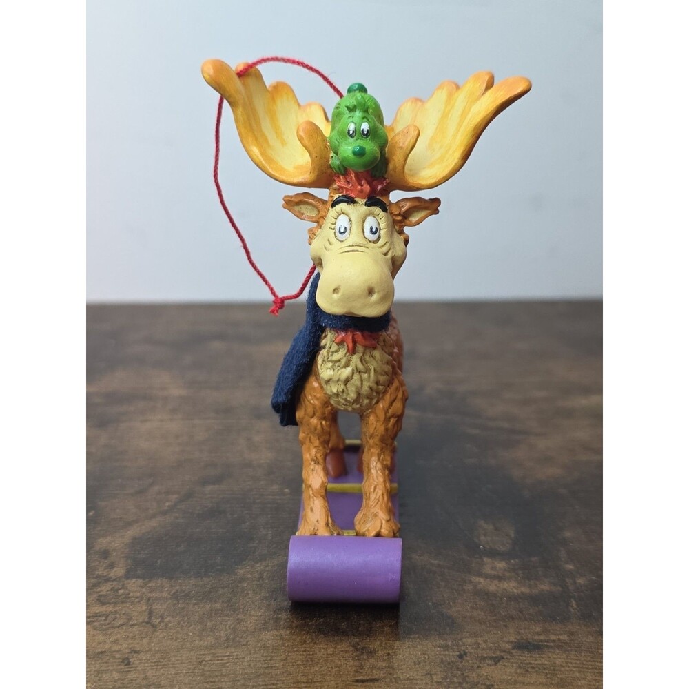 Vintage 1998 Dr. Seuss - Thidwick On Snowboard Christmas Ornament - Cannon Falls